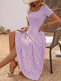 Floral Scoop-Neck Maxi Dress