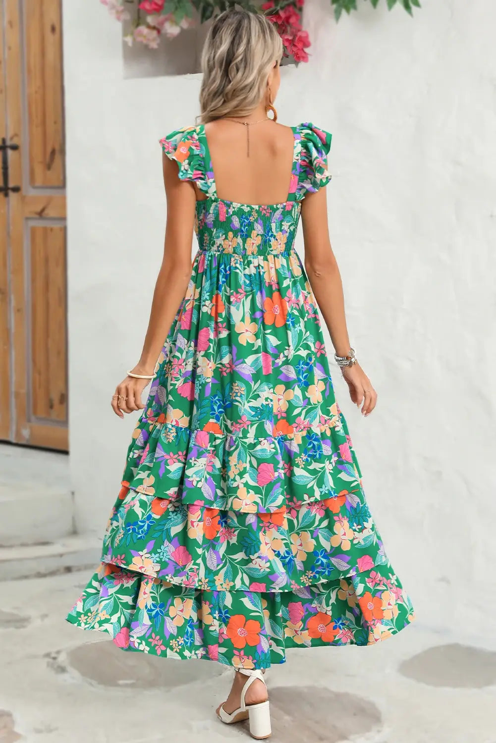 Floral Ruffle Tiered Maxi Dress