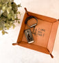 Leatherette Valet Catch All Tray with Kids Drawing