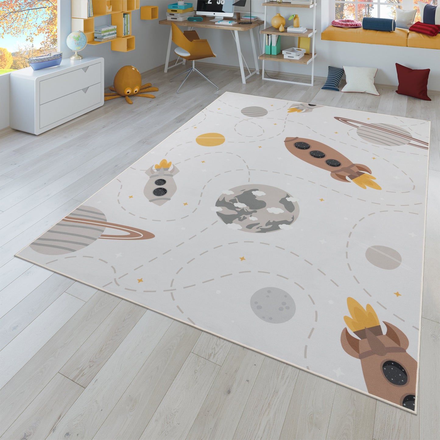 Play Rug Neil with Rockets Planets and Stars