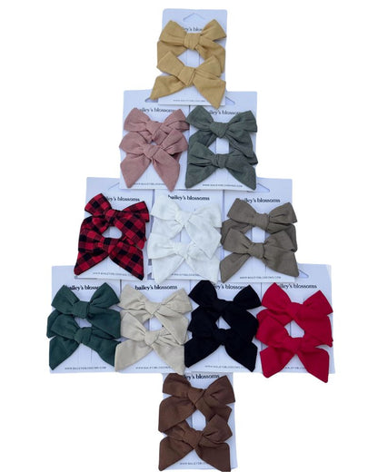 Linen Cotton Piggie Sets - Rose Pink