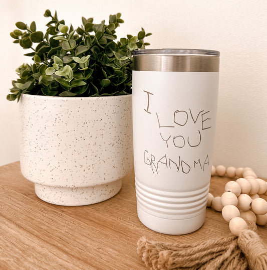 Personalized Drink Tumbler with Handwriting