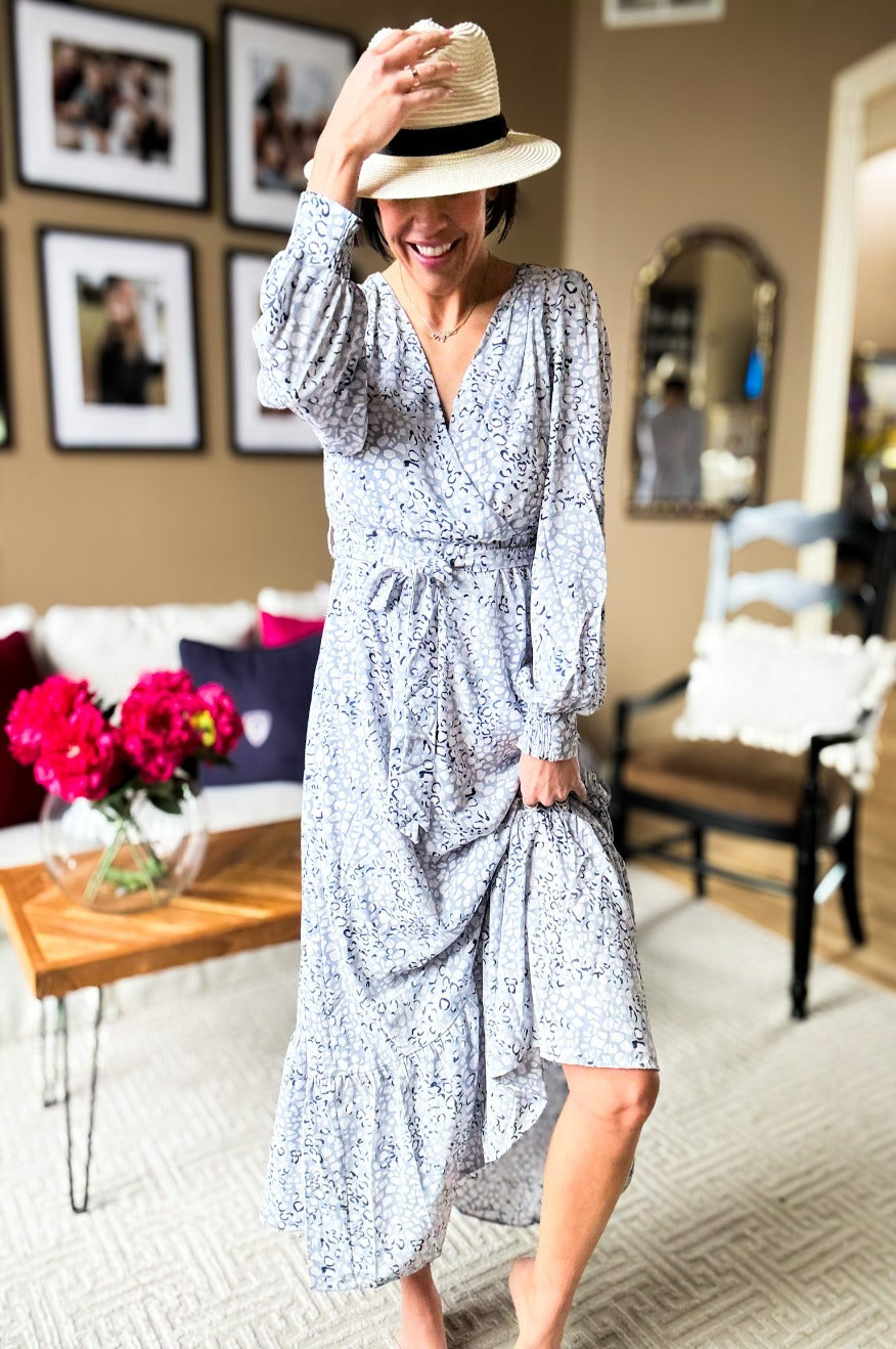 Blue Farmhouse Maxi Dress