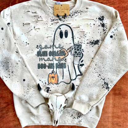 Some Blue Collar Man’s Boujee Babe Western Distressed Sweatshirt