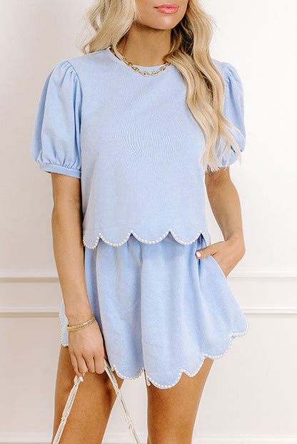 Princess Pearl Scalloped Skort Set