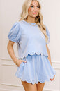 Princess Pearl Scalloped Skort Set