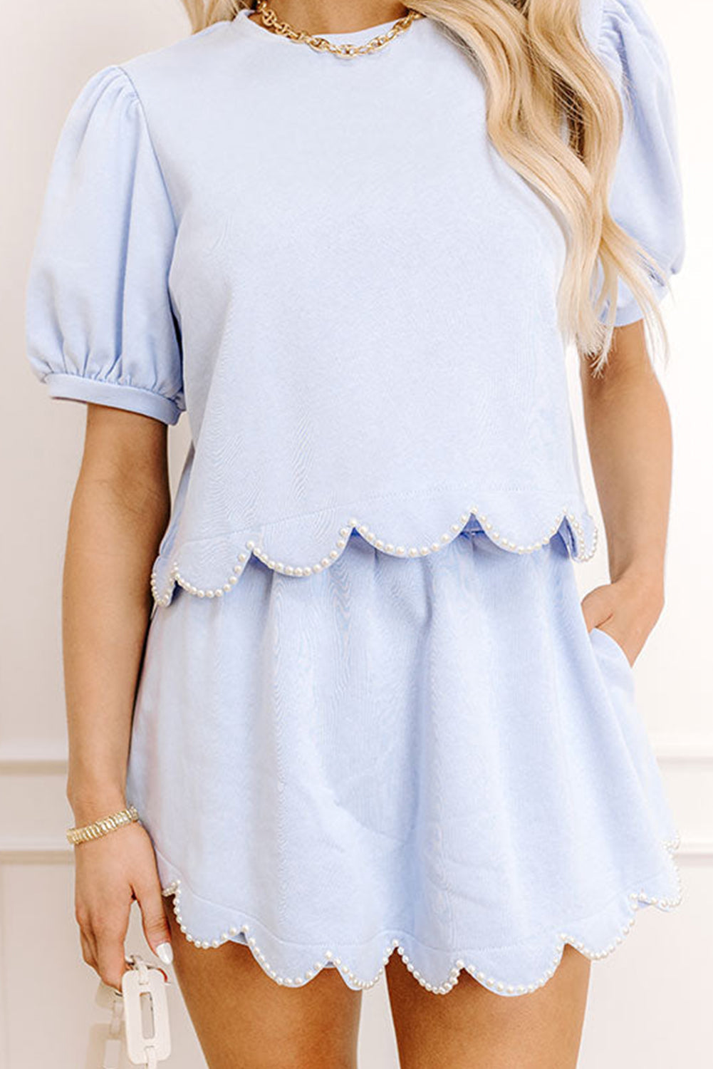 Princess Pearl Scalloped Skort Set