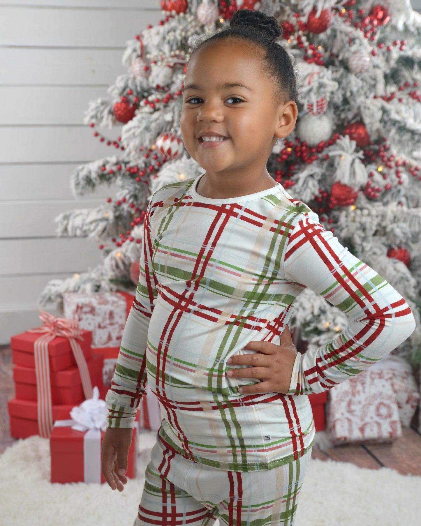 Plaid Bamboo Kids Pajamas