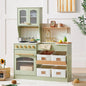 Tiny Land® Pretend Play Kitchen for Toddlers - Serenity Wooden Kitchen – Green