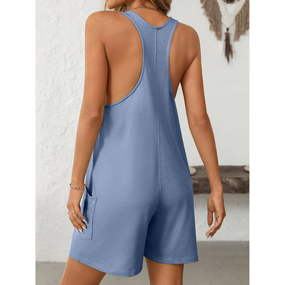 Womens Summer Casual Loose Tank Romper