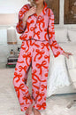 Pink Bow Sleeve Pajama Set