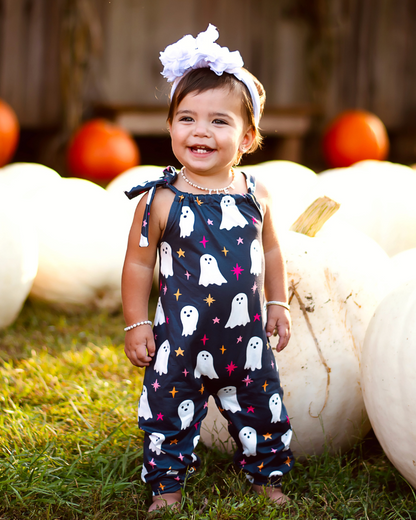 Addison Adjustable Strap Jumpsuit - Black Ghost Sparkles