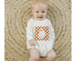 Checkered Ghost Bamboo Sweatshirt Romper