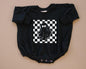 Checkered Ghost Bamboo Sweatshirt Romper