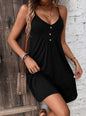 Women’s Solid Button-Detail Cami Dress
