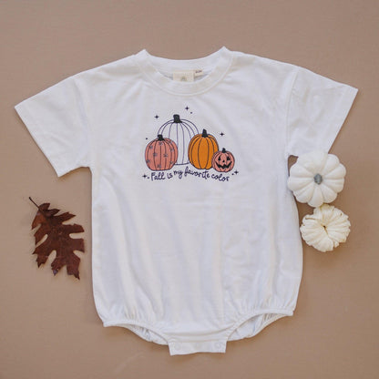 Fall Is My Favorite Color Organic Cotton T-Shirt Romper