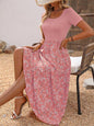 Floral Scoop-Neck Maxi Dress