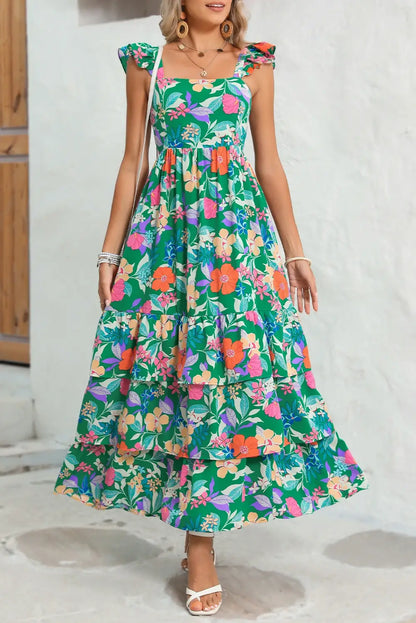 Floral Ruffle Tiered Maxi Dress
