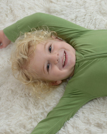 Toddler Bamboo Pajamas in Green