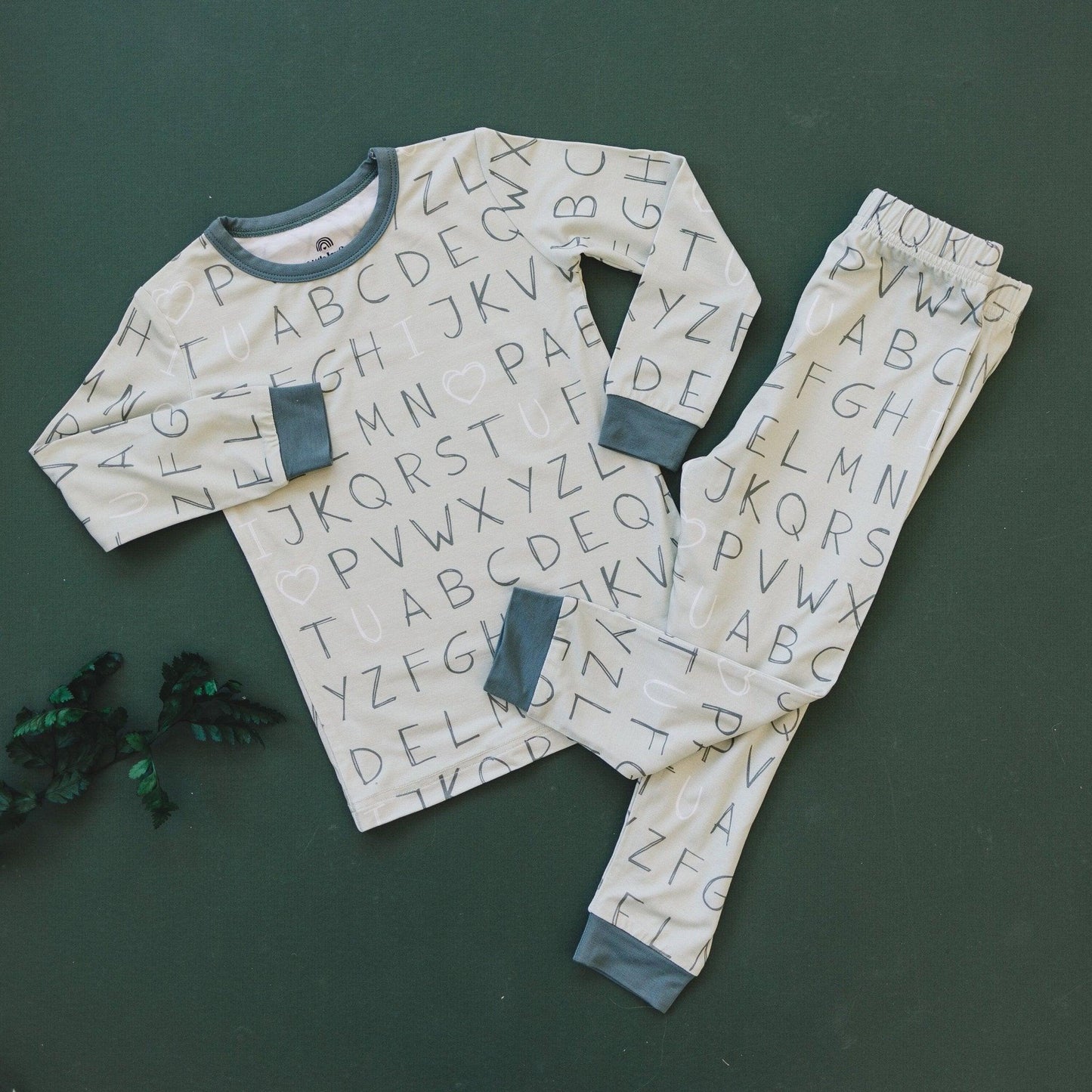 I <3 U ABC 2pc Bamboo Pajamas *Size 5 Left