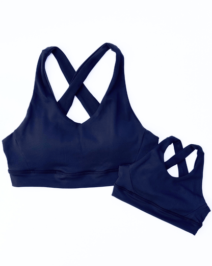 Bre Cross Back Sports Bra - Black