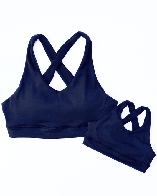 Bre Cross Back Sports Bra - Black
