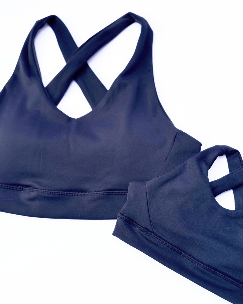 Bre Cross Back Sports Bra - Black