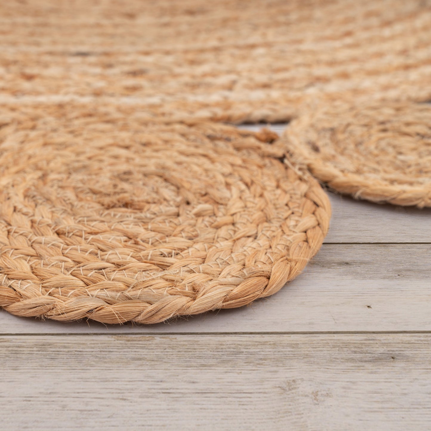 Boho Rug Kaia Hand-Made with Jute Fibers & Nature Colors